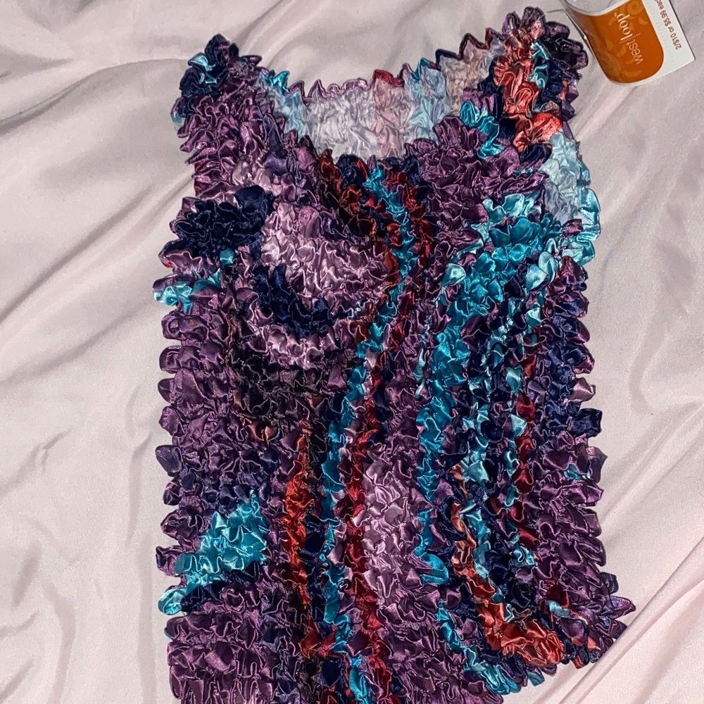 Multicolor Ruffled Women's Top NWT ONE SIZE FITS ALL!